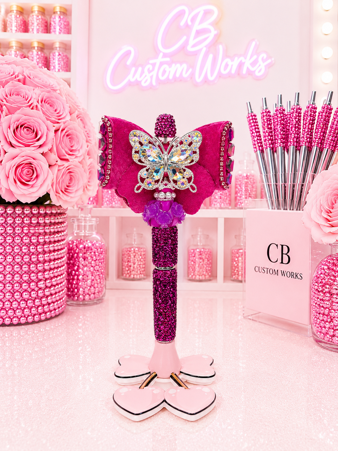 Pink Bow Small Fancy Pen