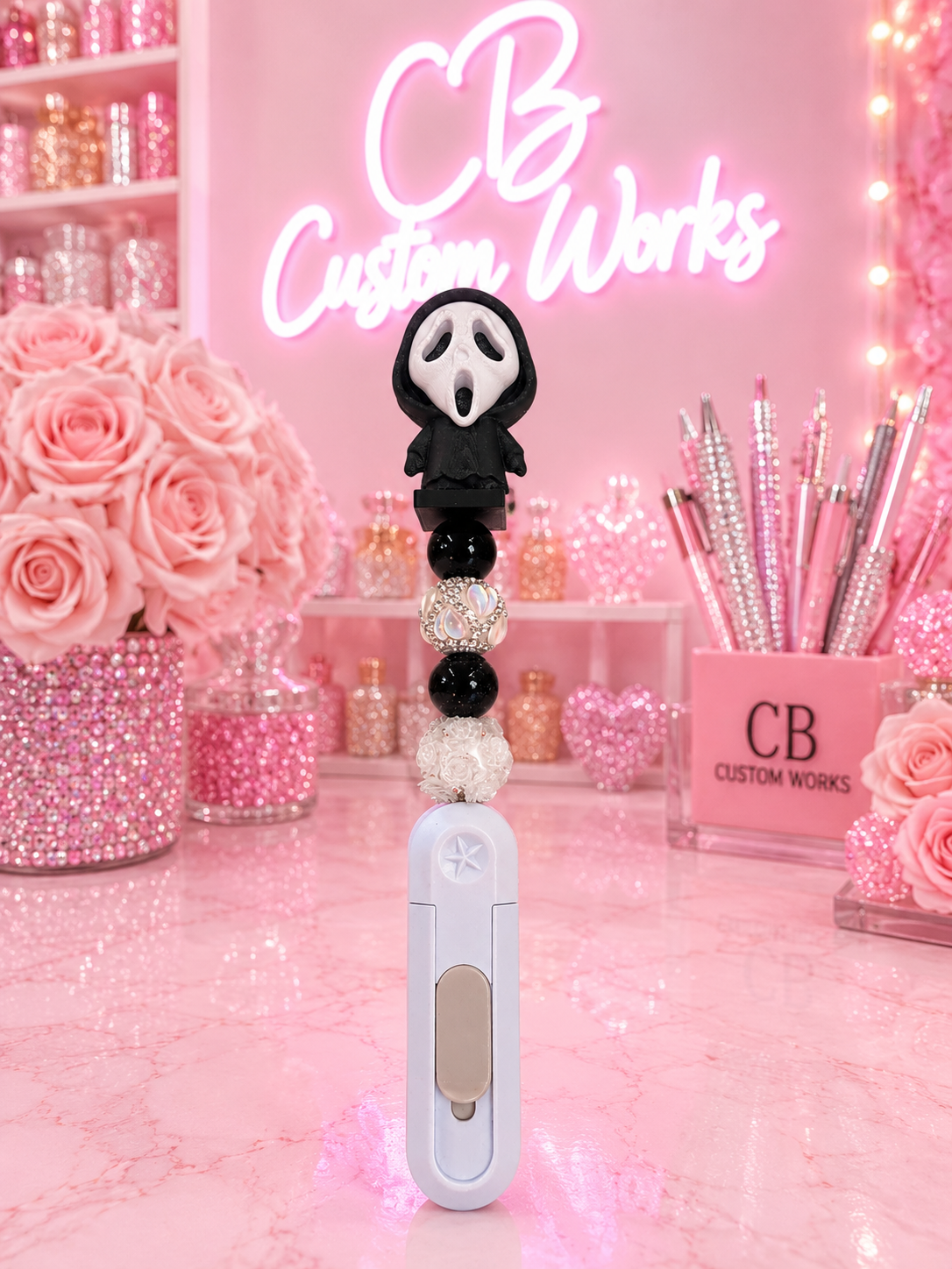 Ghost Face Beadable Box Cutter