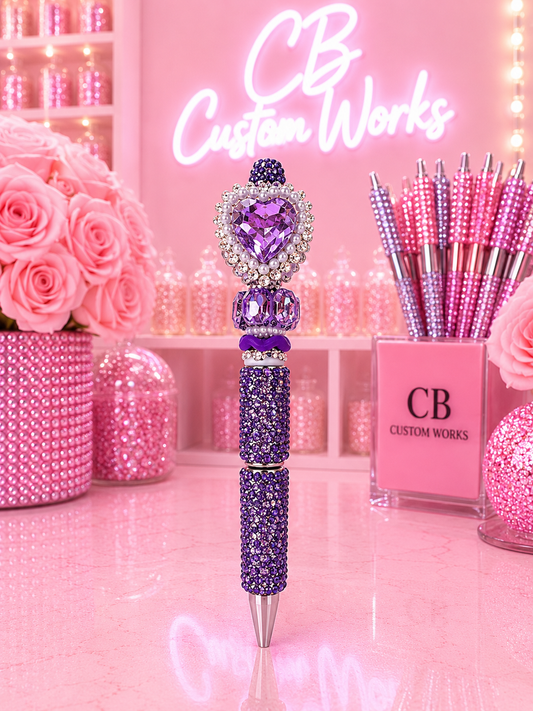 Purple Heart Small Fancy Pen