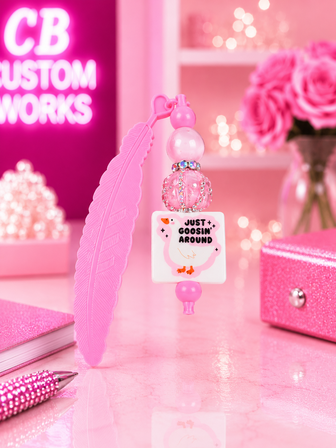 Goosin' Around Beadable Bookmark