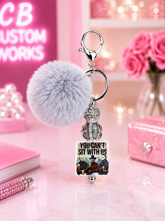 Can't Sit with Us Beadable Keychain