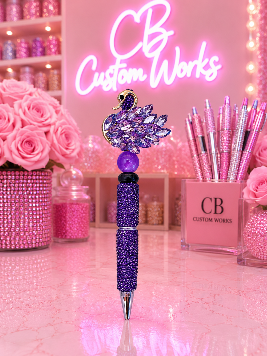 Purple Swan Small Fancy Pen