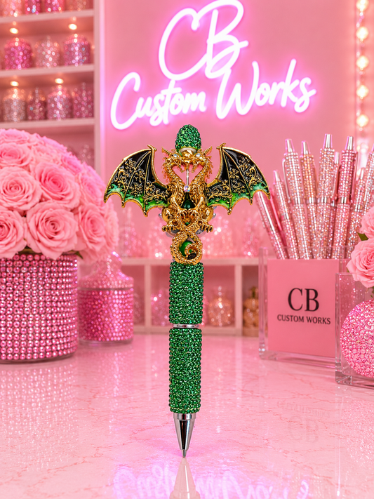 Green Dragon Double Headed Small Fancy Pen