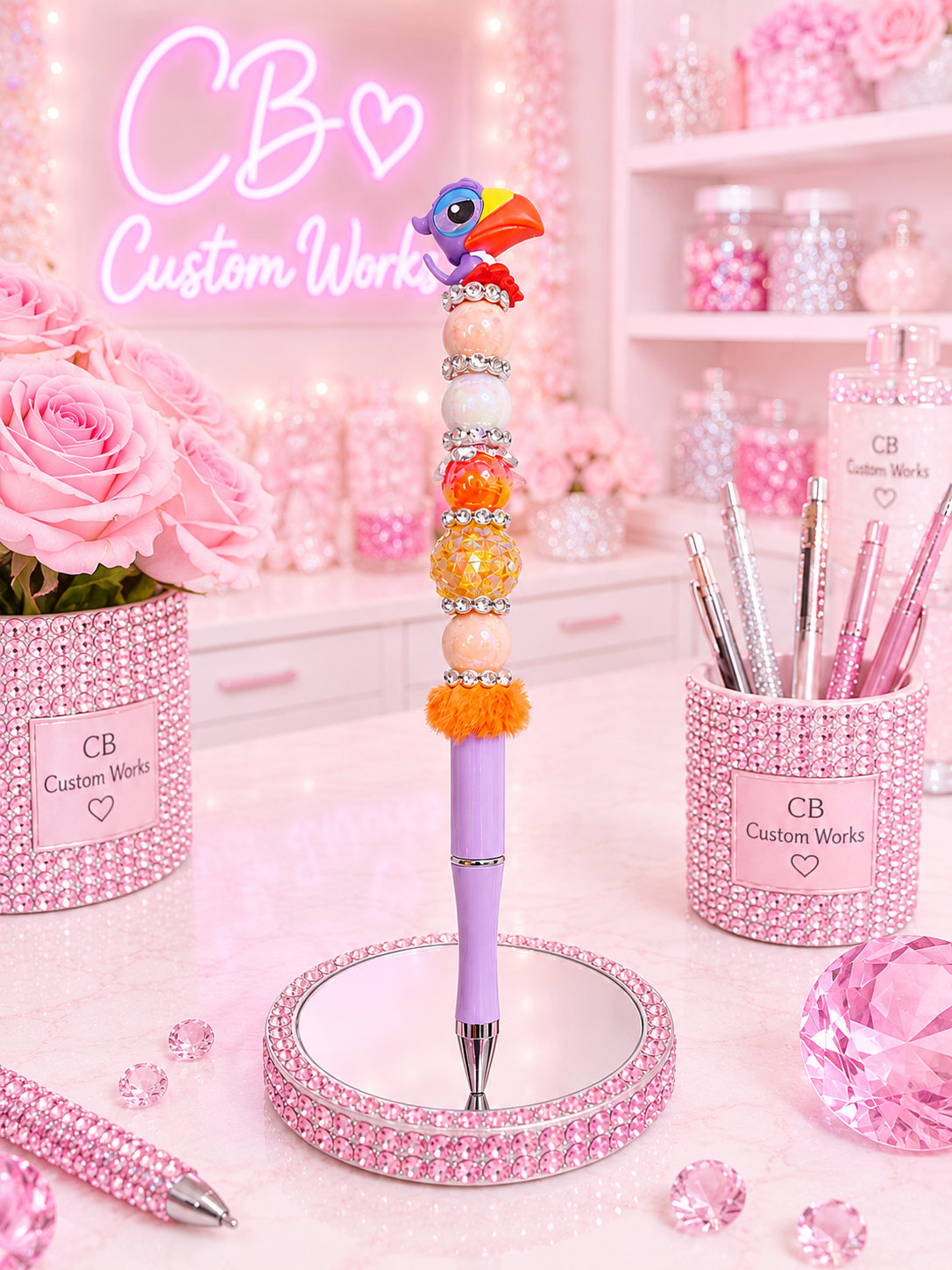 Bird Doorable Beaded Fancy Character Pen