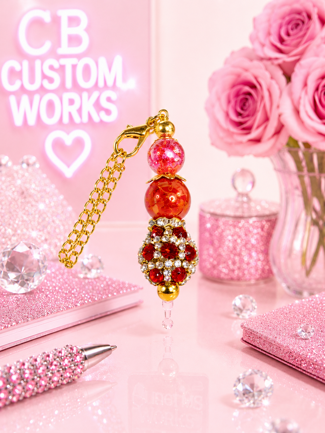 Red Bead Charm & Kindle Charm