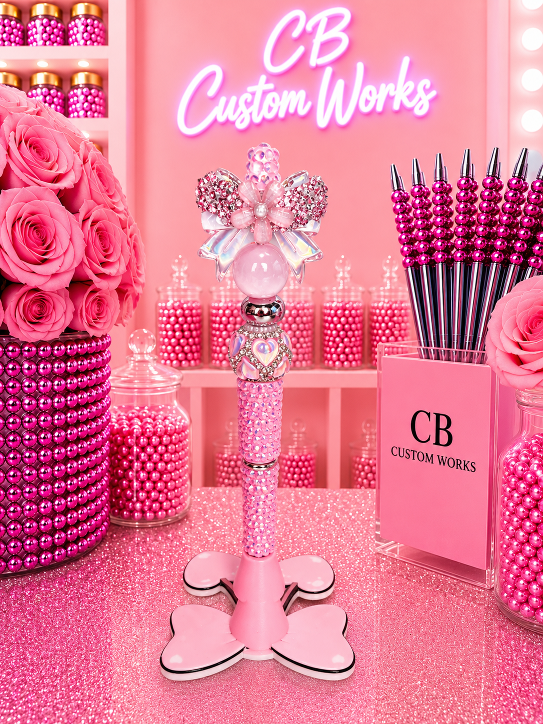 Pink Bow Small Fancy Pen